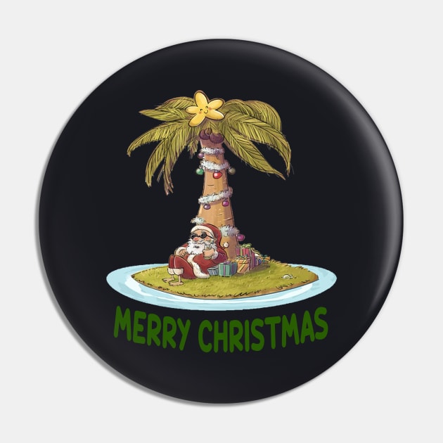 Christmas Palm Tree Tropical Xmas Coconut Pin by Daysy1