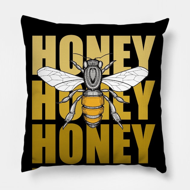 honey honeybee Pillow by weilertsen