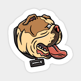 Hand drawn Cute bulldog illustration Magnet