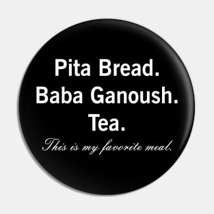 Pita Bread Baba Ganoush Eggplant Dip Vegan Vegetarian Favorite Meal Pin