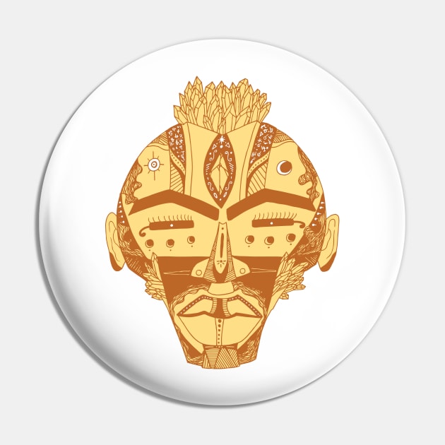 Terracotta African Mask 4 Pin by kenallouis