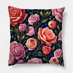 Rose Vintage Art Pillow