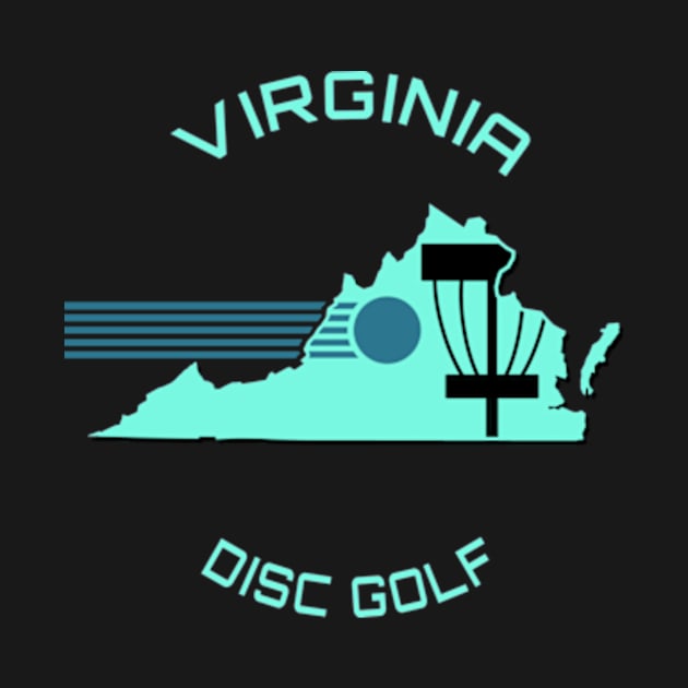 Virginia Disc Golf - State Shape Light Green by grahamwilliams