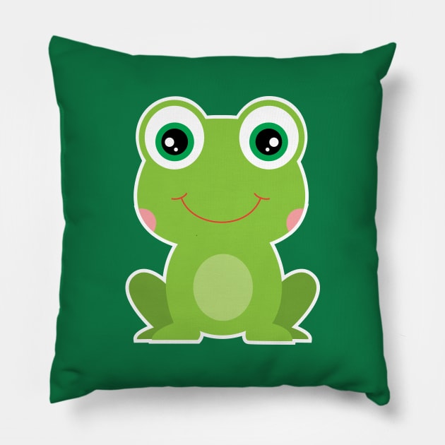 Cute Frog Pillow by tjasarome