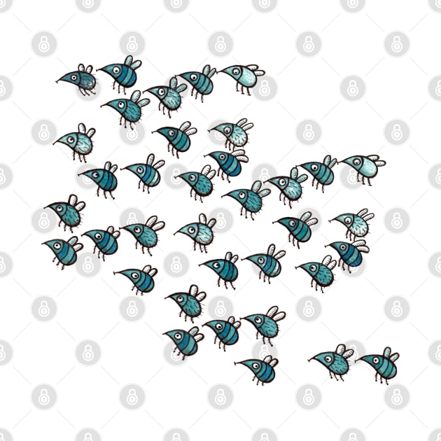 Insect Swarm - Insect Pattern - Pattern - Fly by JunieMond