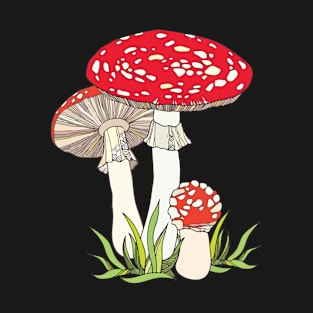 Shroom color dance   mycology amanita T-Shirt