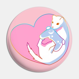 Pink Ferret Game Pin