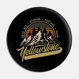 Yellowstone National Park Hiking Camping Pin