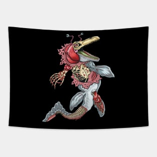 Zombie Mosasaurus Tapestry