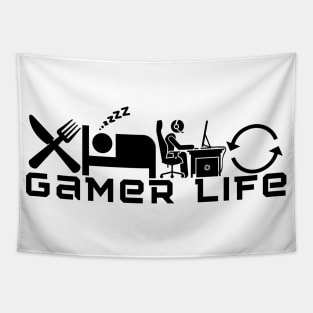 daily routine of a gamer - gaming Tapestry