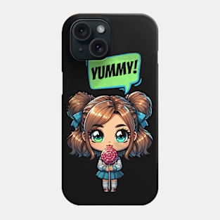 Yummy Girl with Lollipop Phone Case