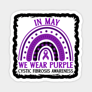 In My We Wear Purple Cystic Fibrosis Awareness Magnet