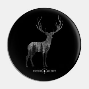 Protect Wildlife - Nature - Deer Silhouette Pin