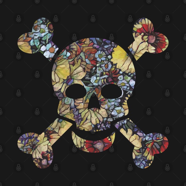 Floral Skull and Crossbones by Muzehack