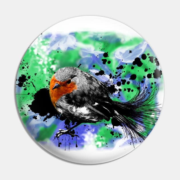 Robin Redbreast Pin by Alan Hogan