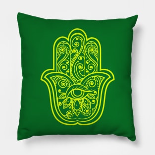 Hamsa Hand amulet. Hand of Fatima Pillow