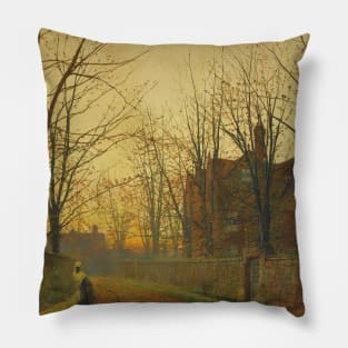 Late October by John Atkinson Grimshaw Pillow