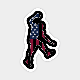 American Football Player USA Flag Gift Magnet