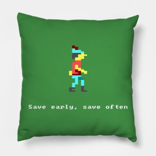 Save early, save often Pillow