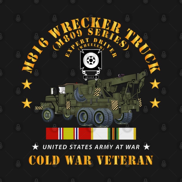 M816 Medium Wrecker Truck - OD - Left Rear Oblique - w Expert Driver Badge w COLD SVC X 300 by twix123844