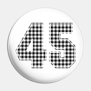 Plaid Number - 45 - Dark Pin