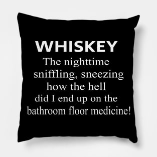 Whiskey the Bathroom floor Medicine Pillow