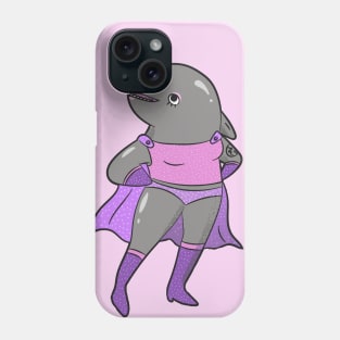 Funny Dolphin Luchador Wrestler Sketch Drawing Phone Case