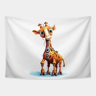 Cartoon giraffe robots. T-Shirt, Sticker. Tapestry