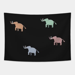 Woolly Mammoth Herd - Cute Kids Cartoon Tapestry