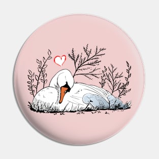 Happy Mother’s Day Swan Pin