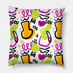 Scribble abstract pattern Pillow