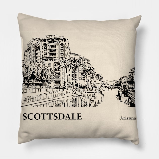 Scottsdale - Arizona Pillow by Lakeric