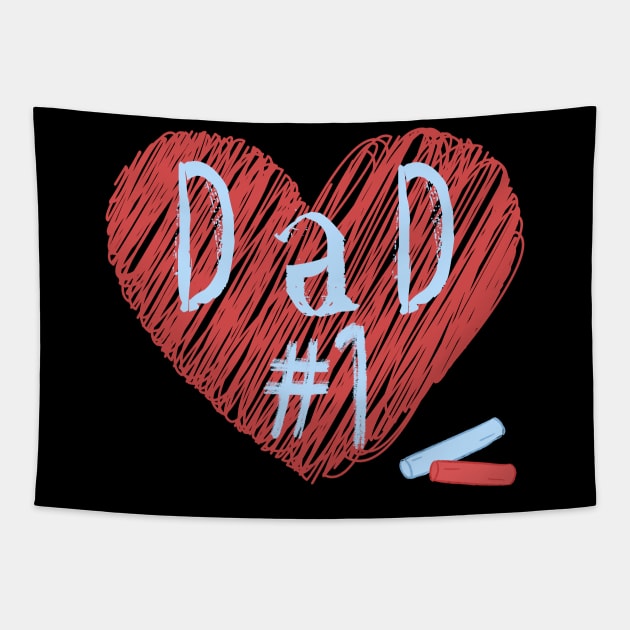 Best dad in the world - #1 Dad Tapestry by Try It