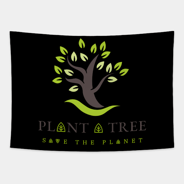 Plan a tree and Save the Planet Tapestry by Birding_by_Design