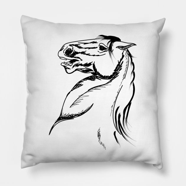 Rearing Horse Pillow by SWON Design