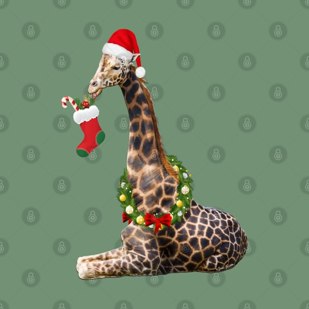 Christmas  Giraffe by IconicTee