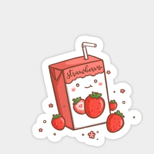 Cute Strawberry Sticker - hollymarshmallow