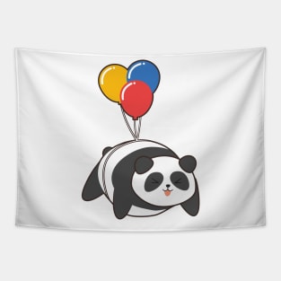 Panda at Birthday with Ballon Tapestry