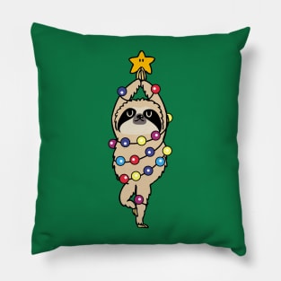 Sloth Merry Christmas Pillow