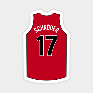 Dennis Schröder Toronto Jersey Red Qiangy Magnet