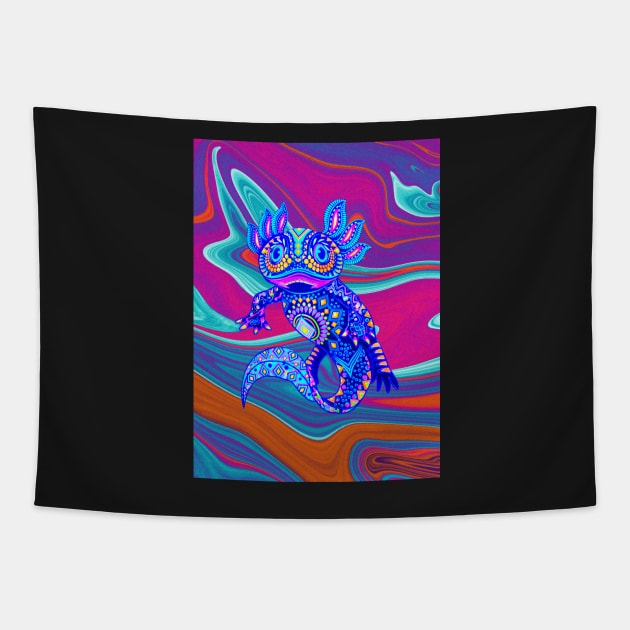 axolotl halloween costume Tapestry by Cool-Ero