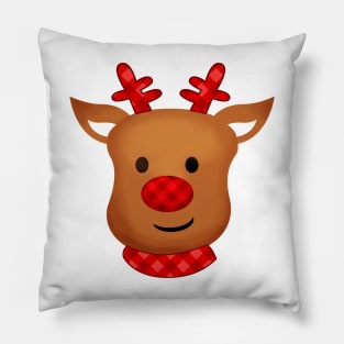 Cute Reindeer Christmas Pillow