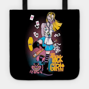 Tick Tock Girl - Goth Punk Alice in Wonderland Tote