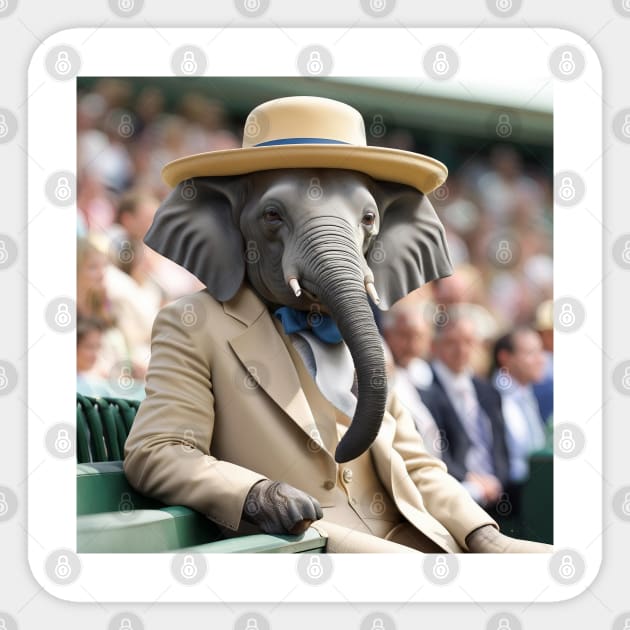 Elephant watching tennis at Wimbledon center court Wimbledon Tennis