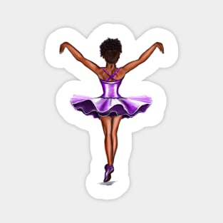 Ballet - African American ballerina 003- brown skin ballerina dancing Magnet