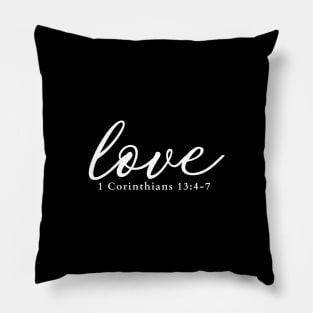 Love 1 Corinthians 13:4-7 Pillow