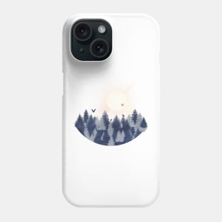 Winter landscape forest with snowy owls Phone Case