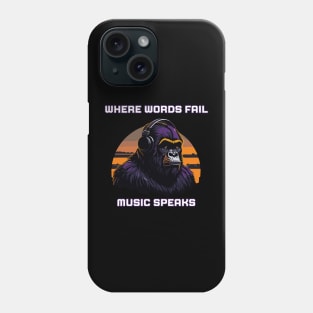 Gorilla Music Headphones Chill Phone Case