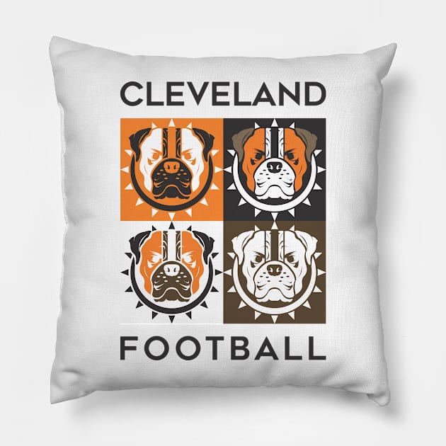 Cleveland Football Pillow by Public Domain Comics