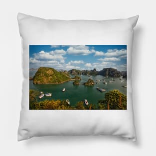 Ha Long Bay near Hanoi in Vietnam Pillow